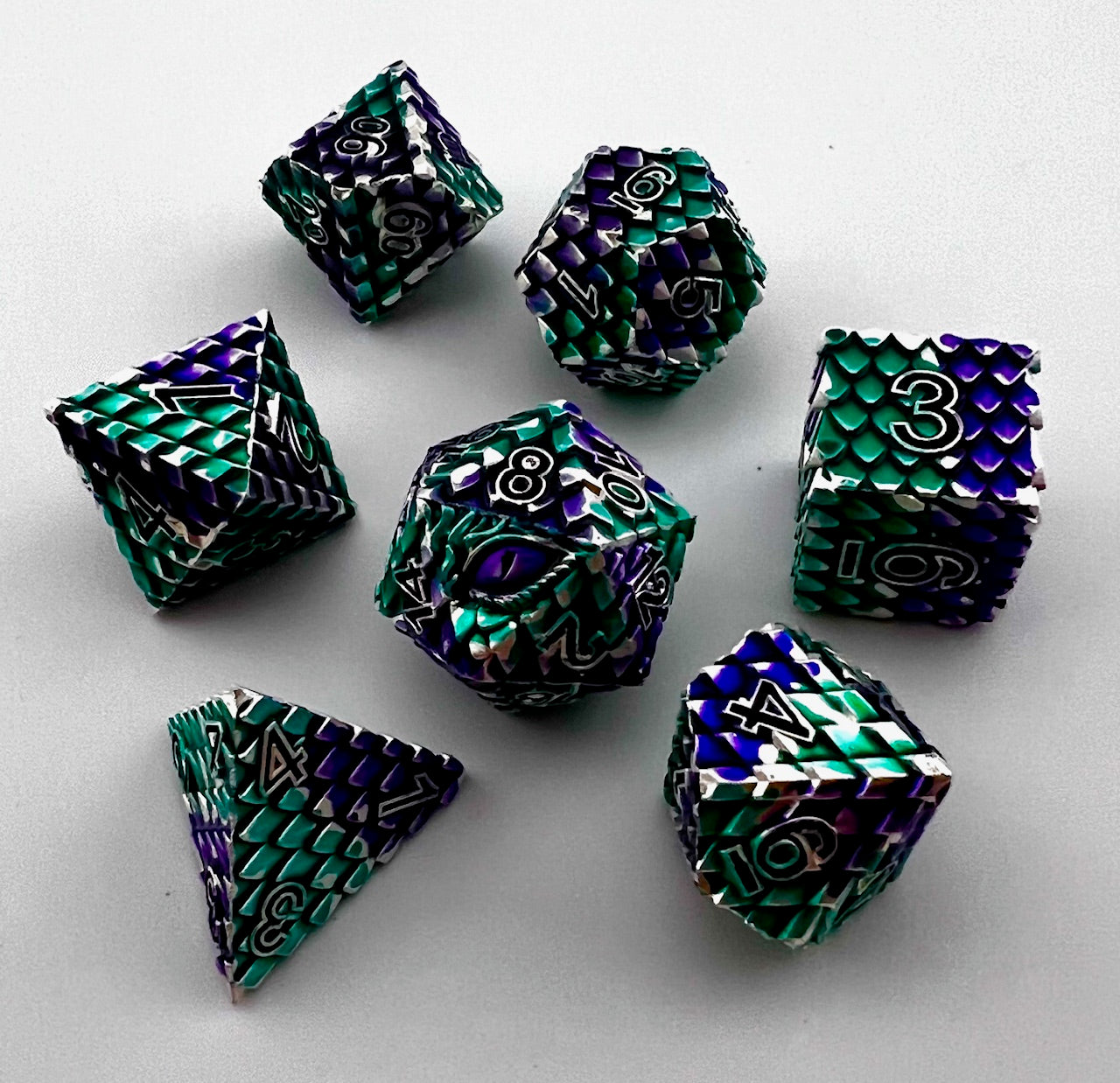 Dragonscale Metal RPG Dice Set