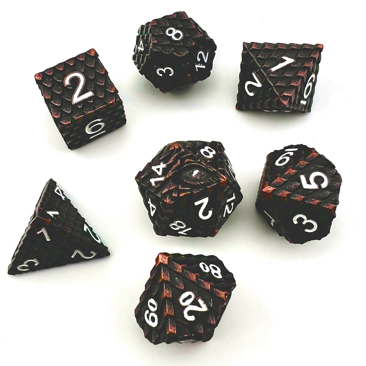 Dragonscale Metal RPG Dice Set