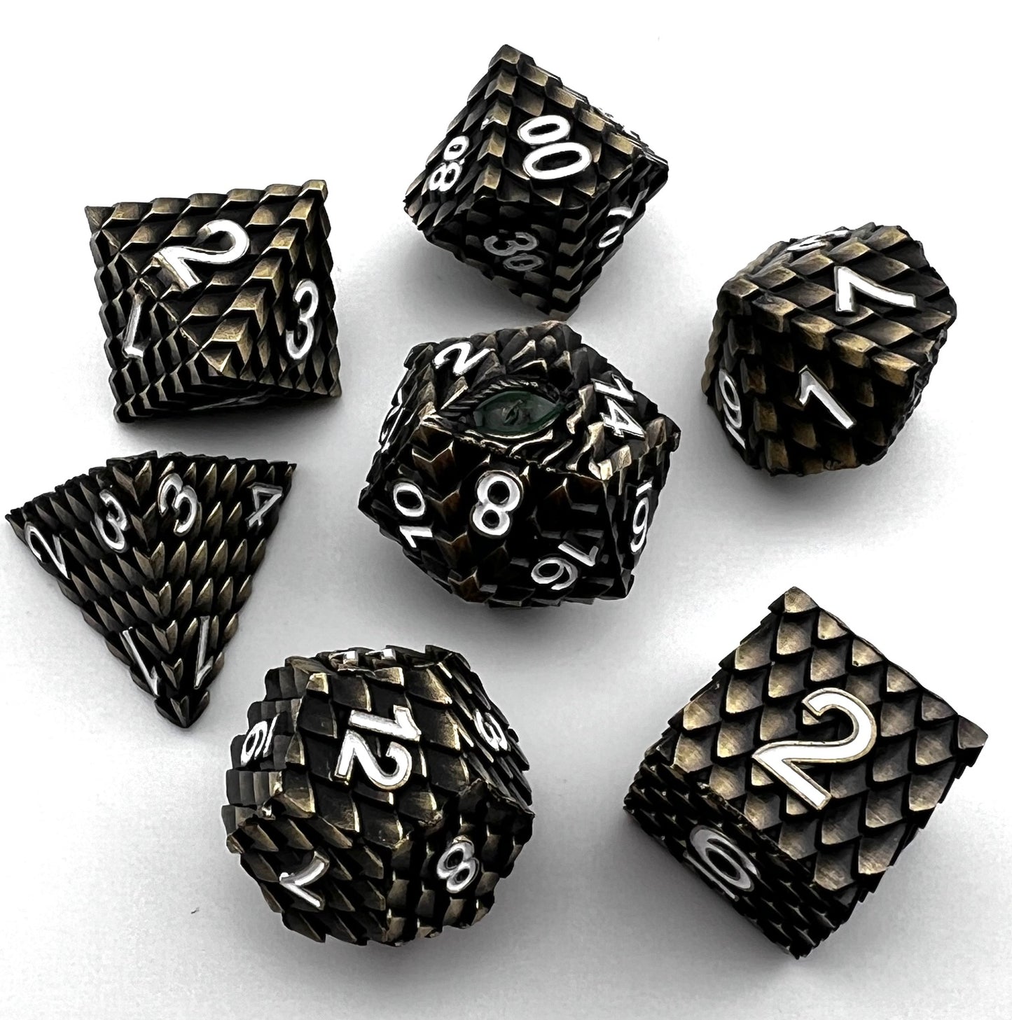 Dragonscale Metal RPG Dice Set
