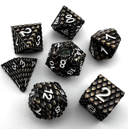 Dragonscale Metal RPG Dice Set
