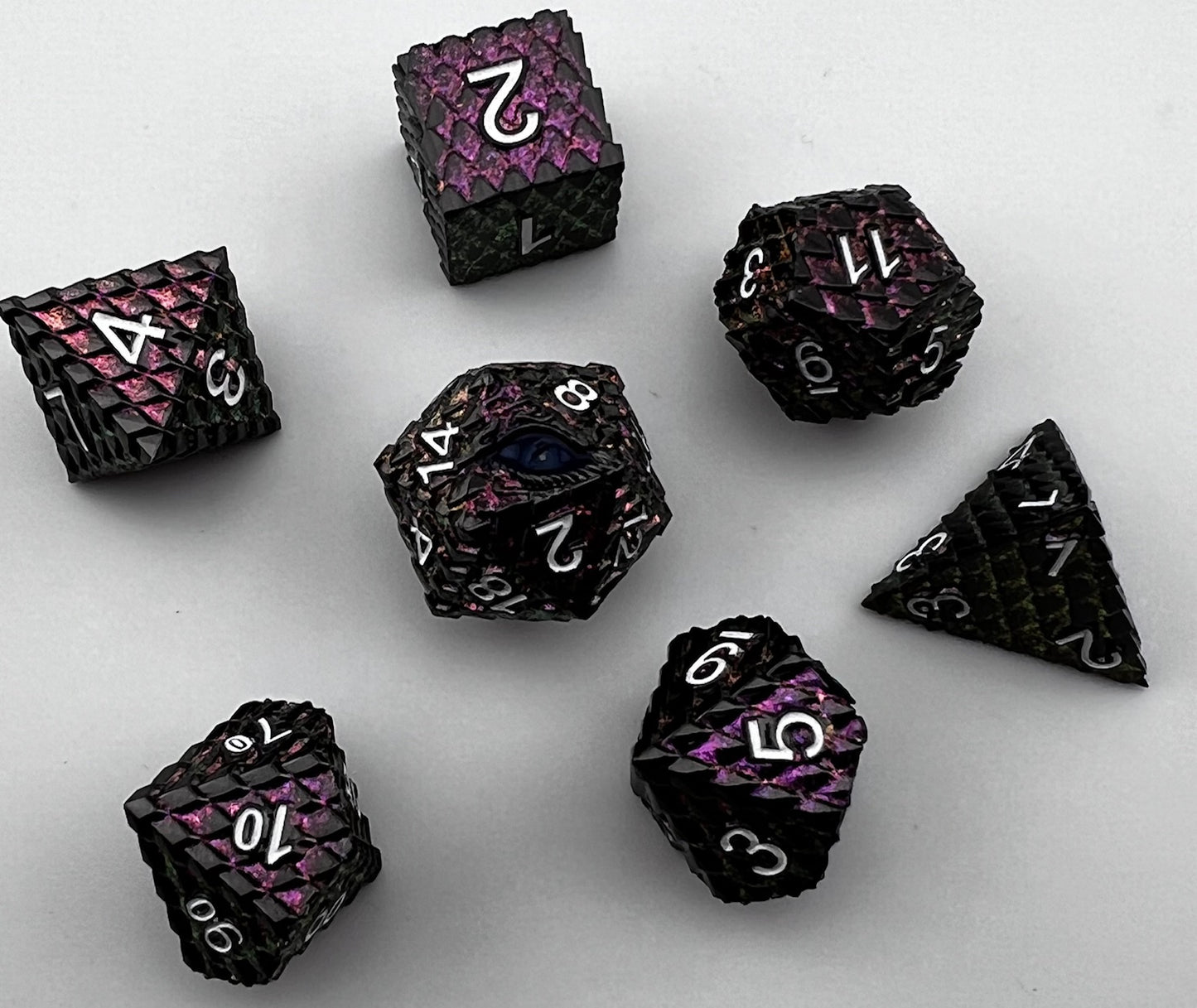 Dragonscale Metal RPG Dice Set