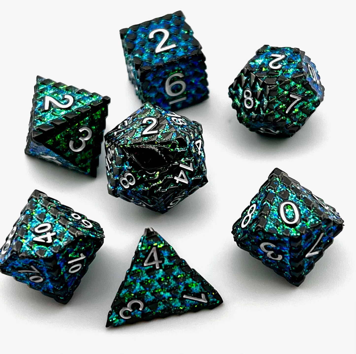 Dragonscale Metal RPG Dice Set