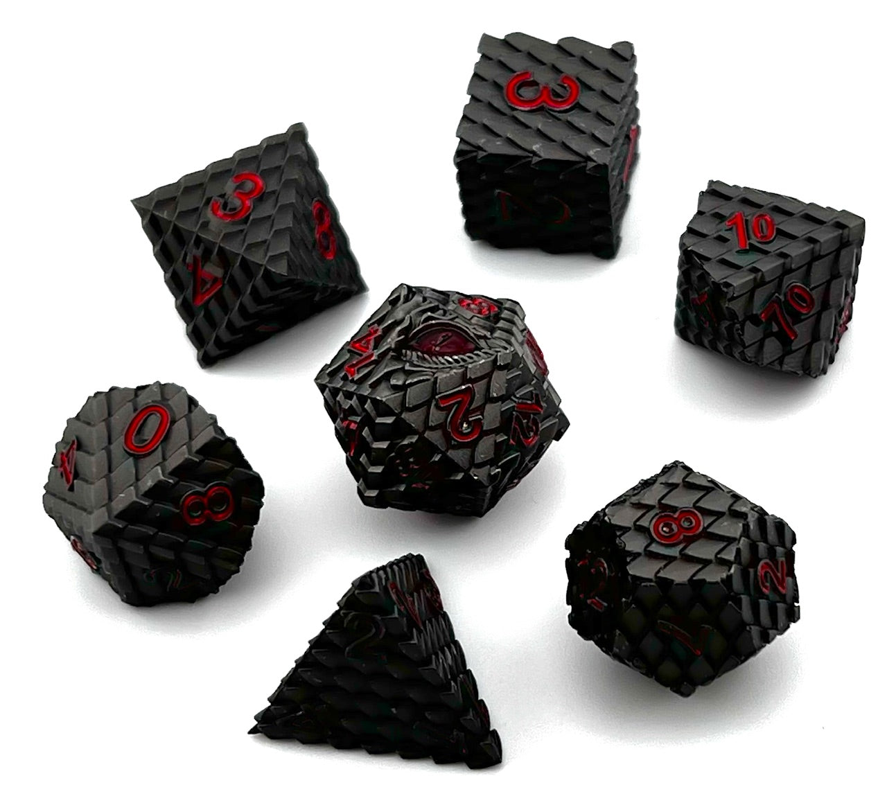 Dragonscale Metal RPG Dice Set