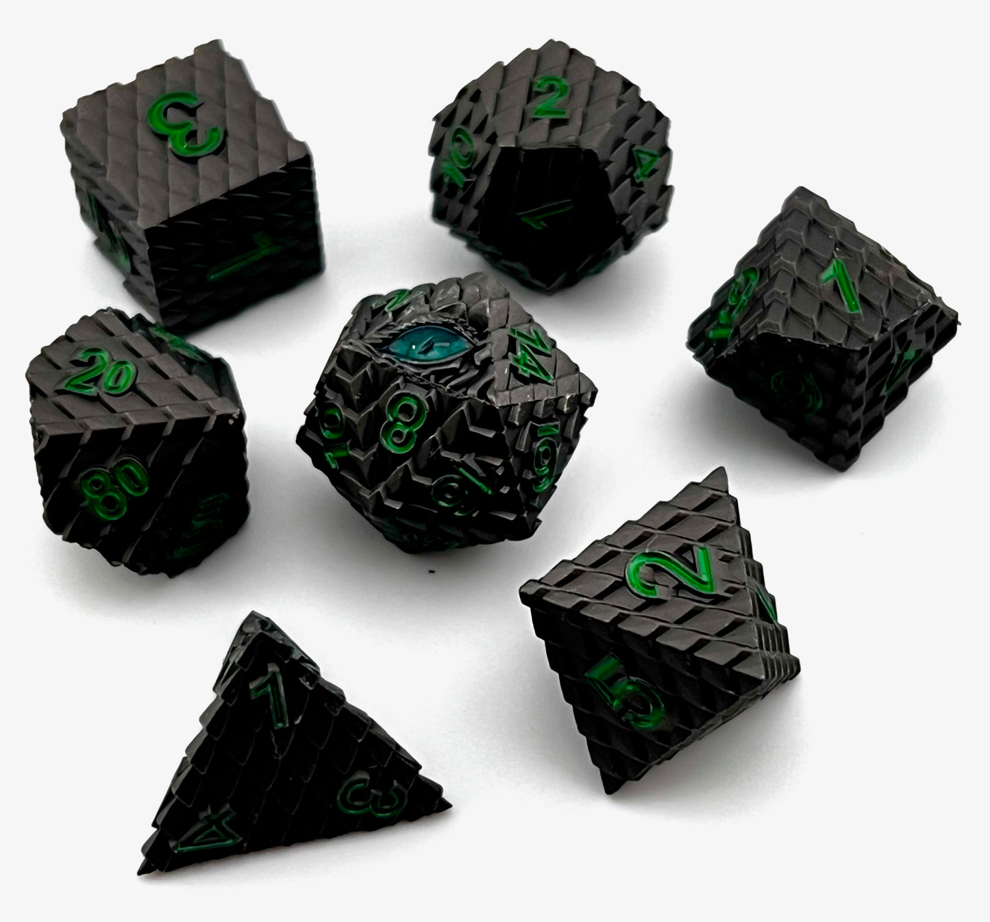 Dragonscale Metal RPG Dice Set