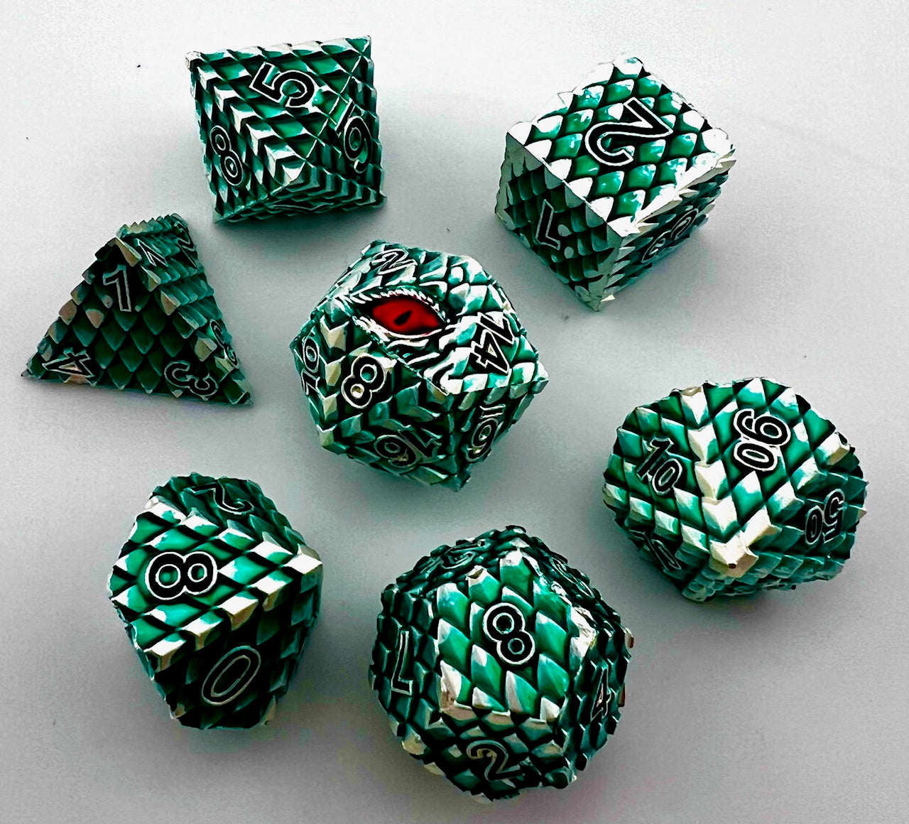 Dragonscale Metal RPG Dice Set