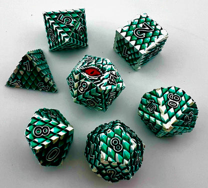 Dragonscale Metal RPG Dice Set