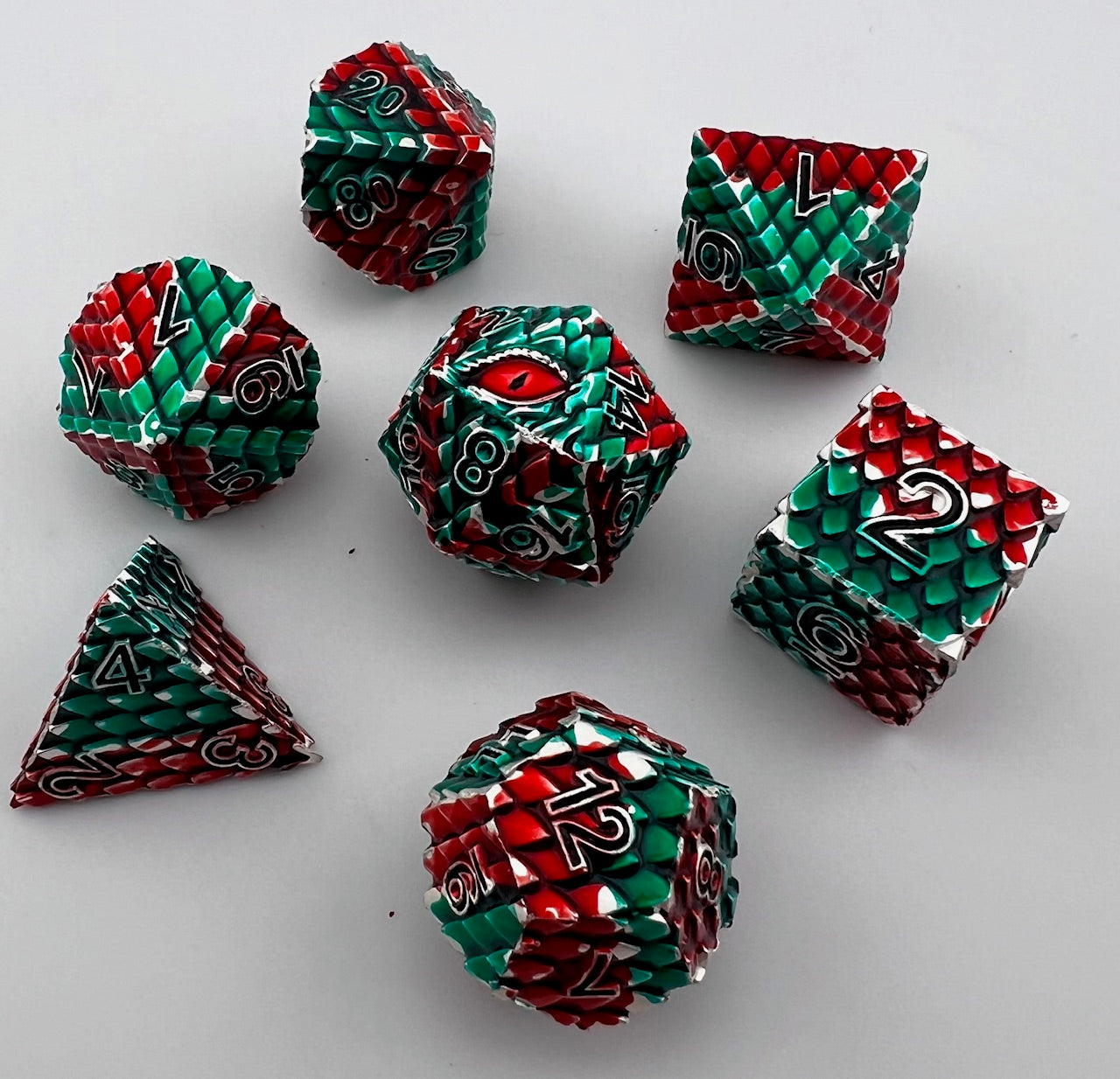 Dragonscale Metal RPG Dice Set