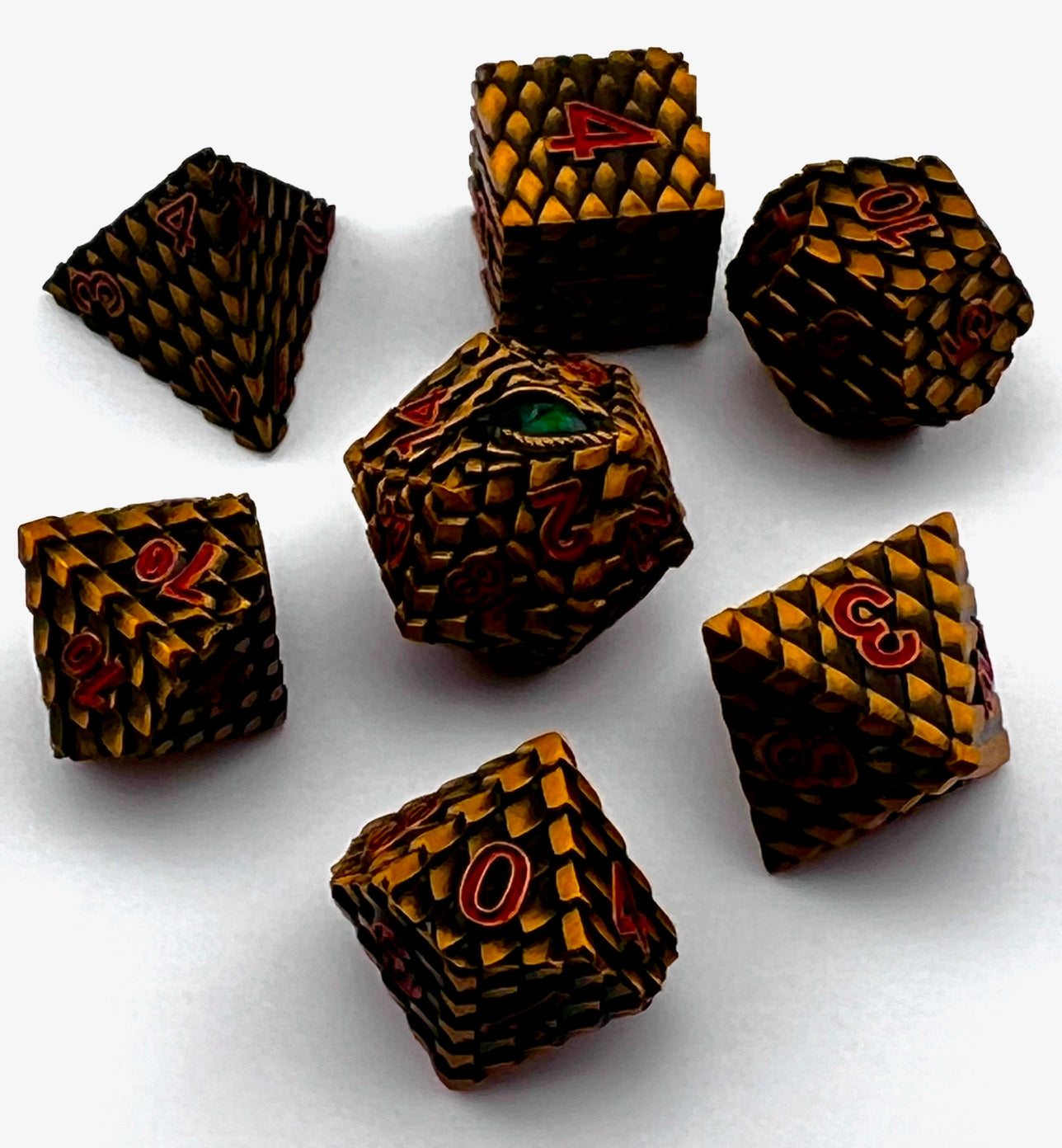 Dragonscale Metal RPG Dice Set