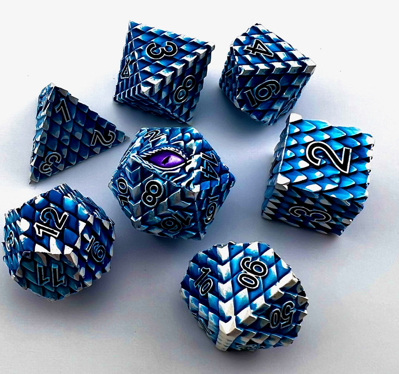 Dragonscale Metal RPG Dice Set
